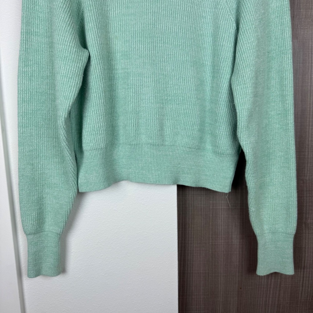 Free People Mint Too Good‎ Mock Neck Pullover Sweater Opaline - Picture 7 of 14